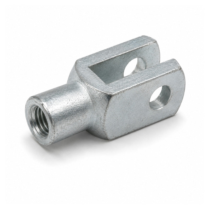 Durbal DG18X36 Right Hand Female Galvanised Steel Clevis 18mm Bore 36mm Base / Bore Center M18x1.5 Thread - Allow 7-10 Days