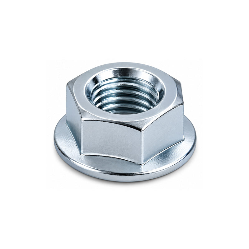 M10 Bright Zinc Plated High Tensile Steel Flanged Nut
