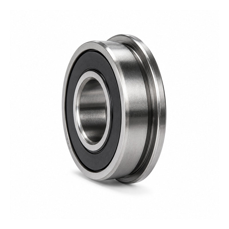 F69042RS Budget Rubber Sealed Flanged Thin Section Deep Groove Ball Bearing 20x37x9mm