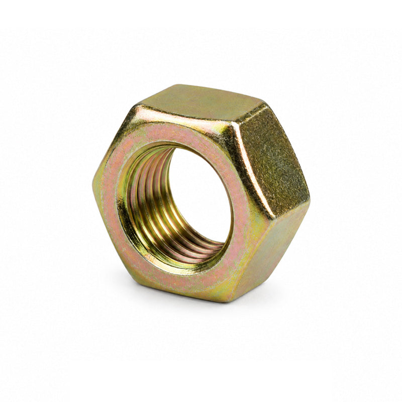 Unifix M10x17 - Class 8 Steel Full Nut DIN 934 with 1.5mm Pitch and Zinc and Yellow Finish - Allow 2-3 Days
