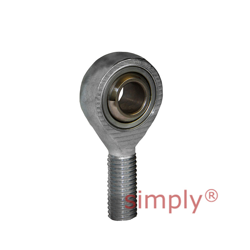 Fluro GASW35 Right Hand Zinc Plated Steel / PTFE Lined Maintenance Free Male Plain Rod End M36x2 Thread