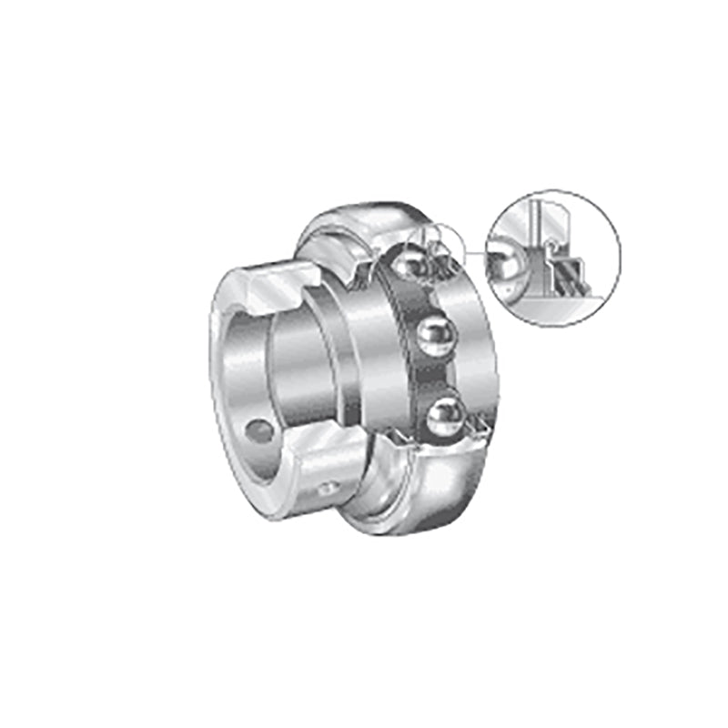 INA GE30XLKTTB Metric Spherical Outer Bearing Insert with T Seals and Eccentric Collar 30x62x48.5mm
