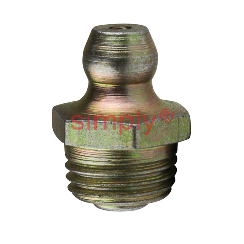 M8x1 Metric Special Tapered Self-forming Thread Hardened Mild Steel Zinc Plated Straight Hydraulic Grease Nipples 