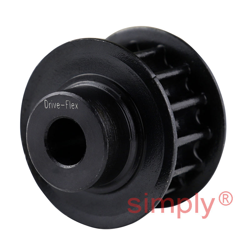 Drive-Flex P32-14M-55F - 14mm Pitch 32 Tooth Flanged HTD Type Steel Pilot Bore Timing Pulley for 55mm Wide Belts