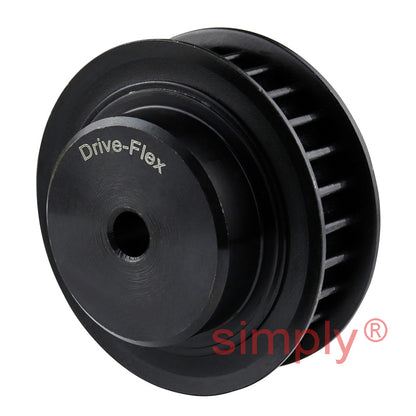P28-5M-15F - 5mm Pitch 28 Tooth Flanged HTD Type Steel Pilot Bore Timing Pulley for 15mm Wide Belts