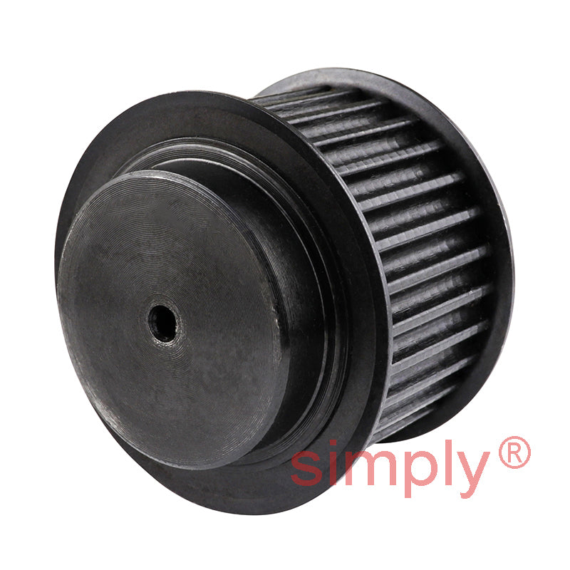 P30-5M-15F - 5mm Pitch 30 Tooth Flanged HTD Type Steel Pilot Bore Timing Pulley for 15mm Wide Belts