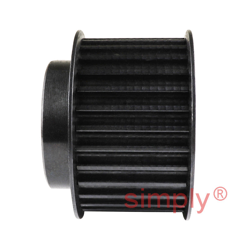 P30-5M-15F - 5mm Pitch 30 Tooth Flanged HTD Type Steel Pilot Bore Timing Pulley for 15mm Wide Belts