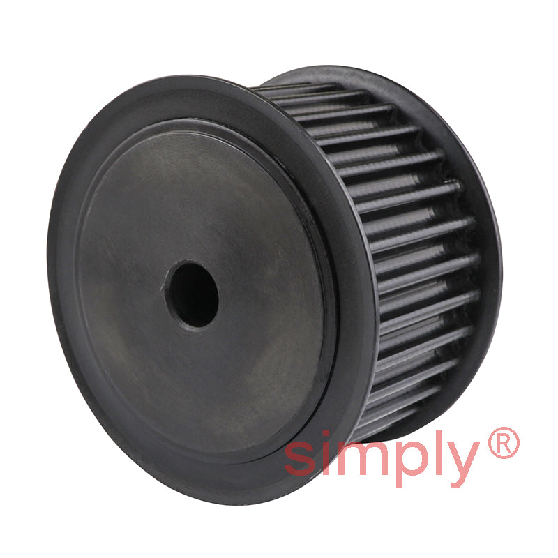 P32-5M-15F - 5mm Pitch 32 Tooth Flanged HTD Type Steel Pilot Bore Timing Pulley for 15mm Wide Belts