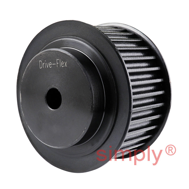 P36-5M-15F - 5mm Pitch 36 Tooth Flanged HTD Type Steel Pilot Bore Timing Pulley for 15mm Wide Belts