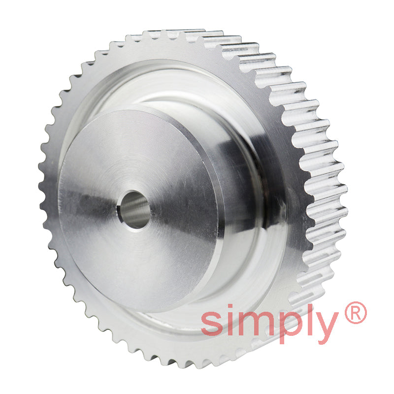 Drive-Flex P90-14M-170 - 14mm Pitch 90 Tooth Flangeless HTD Type Cast Iron Pilot Bore Timing Pulley for 170mm Wide Belts