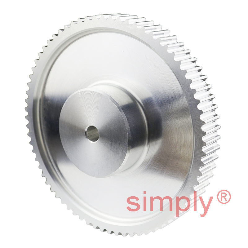 Drive-Flex P72-5M-15 - 5mm Pitch 72 Tooth Flangeless HTD Type Aluminium Pilot Bore Timing Pulley for 15mm Wide Belts