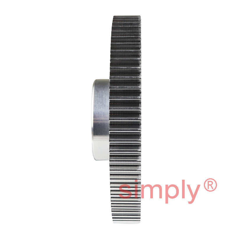 P72-5M-25 - 5mm Pitch 72 Tooth Flangeless HTD Type Aluminium Pilot Bore Timing Pulley for 25mm Wide Belts