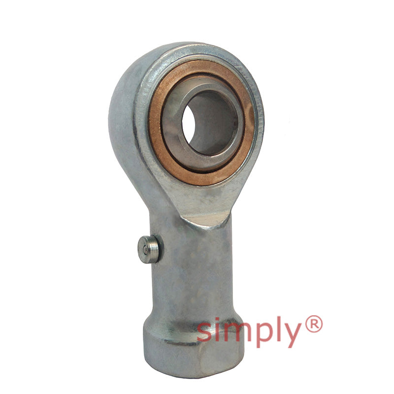 Fluro GILS20 Left Hand Steel / Bronze Female Plain Rod End M20x1.5 Thread