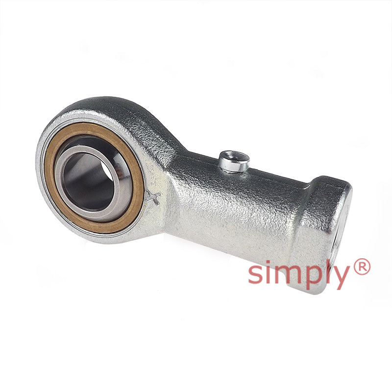 Fluro GILXS06 Left Hand Steel / Bronze Female Plain Rod End M6 Thread