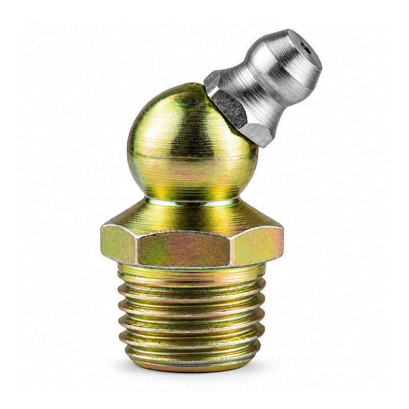 1/4x28 SAE-LT Hardened Mild Steel Zinc Plated 45 deg Hydraulic Grease Nipples - Pack of 500