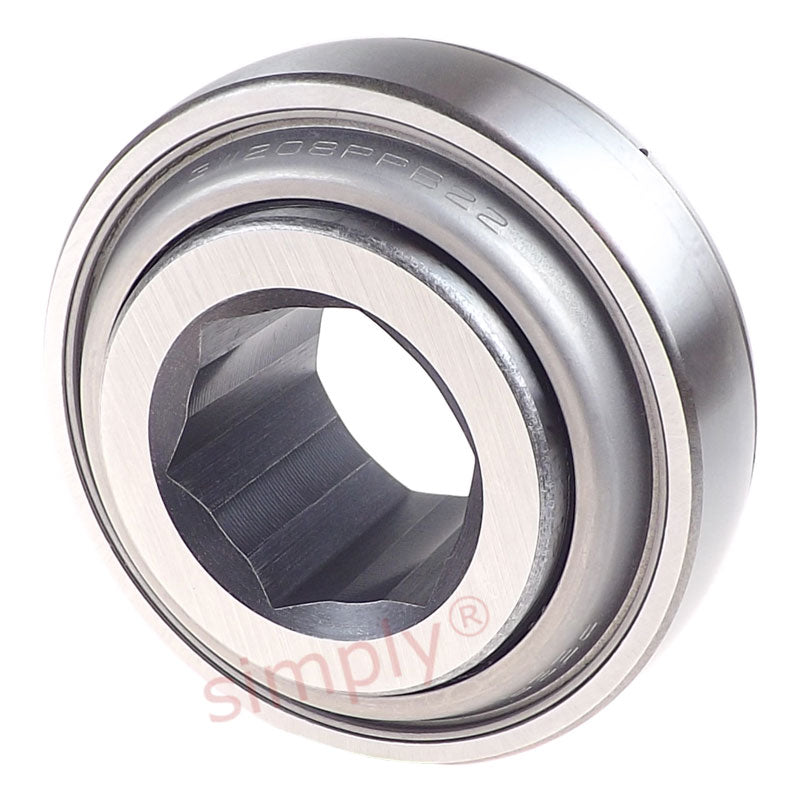 Major Brand GW208PPB22 CNH Hay Tools Hex Bore Relubricatable Bearing 1.251x3.1496x1.438 inch