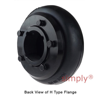 Major Brand F70H/F70B Outer Facing Taper Bore/Pilot Bored Tyre Drive Coupling Assembly with Fire Resistant Antistatic (F.R.A.S) Tyre