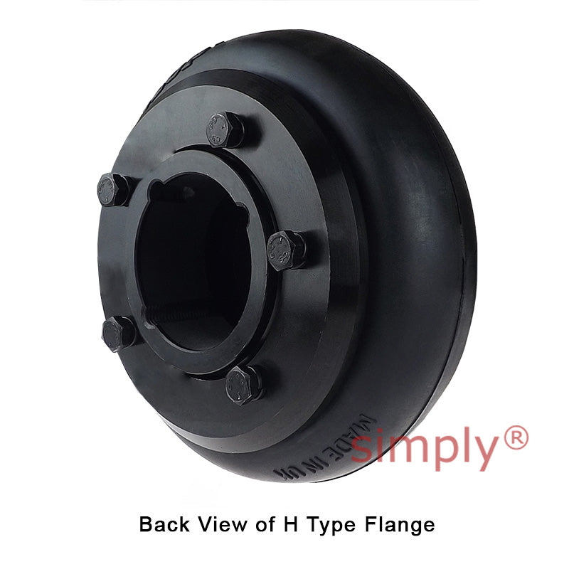 Major Brand F60H/F60H Outer Facing Taper Bores Type Tyre Drive Coupling Assembly with Natural Rubber Tyre