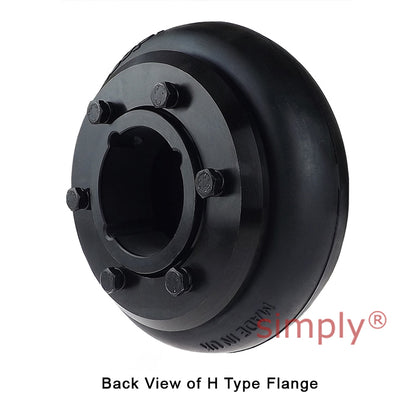 Major Brand F80H/F80B Outer Facing Taper Bore/Pilot Bored Tyre Drive Coupling Assembly with Fire Resistant Antistatic (F.R.A.S) Tyre
