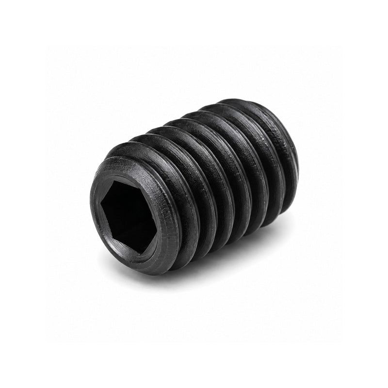 M6x6 Metric Steel Black Oxide Cup Point Grub Screw 6mm Length 1mm Pitch