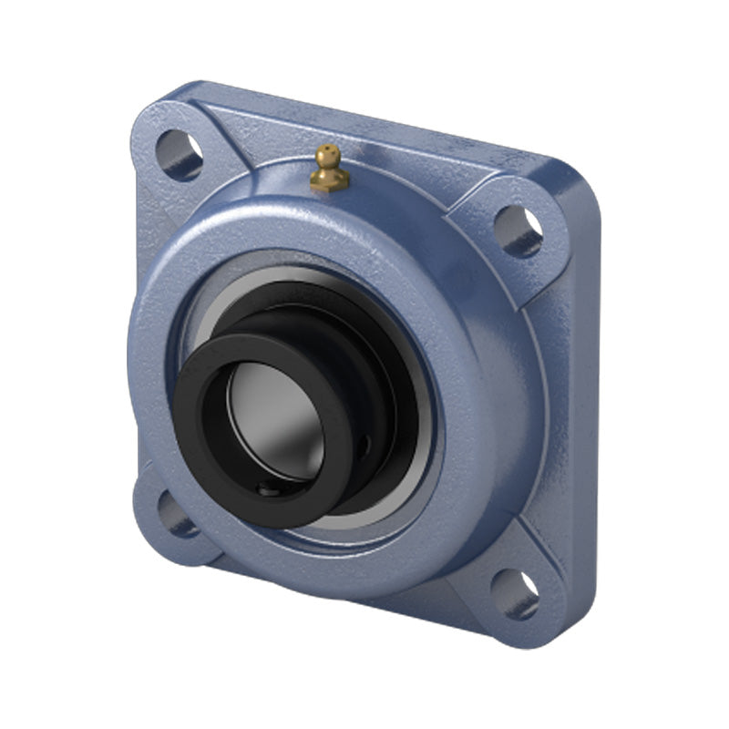 HCF308 Metric Four Bolt Square Cast Iron Flange Housing with 40mm Bore Insert