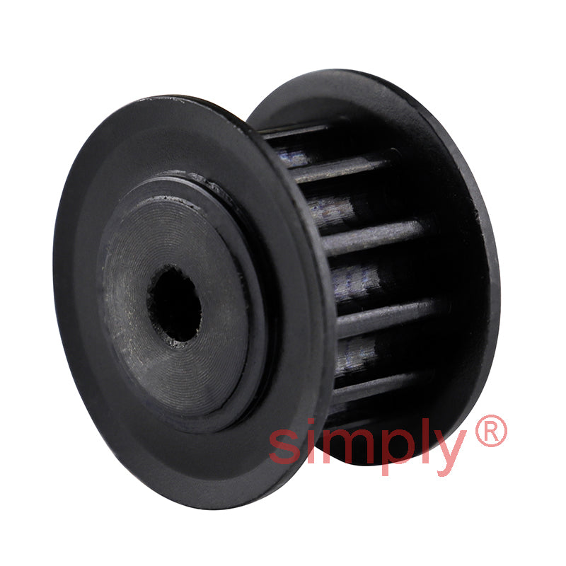 P12-5M-09F - 5mm Pitch 12 Tooth Flanged HTD Type Steel Pilot Bore Timing Pulley for 9mm Wide Belts
