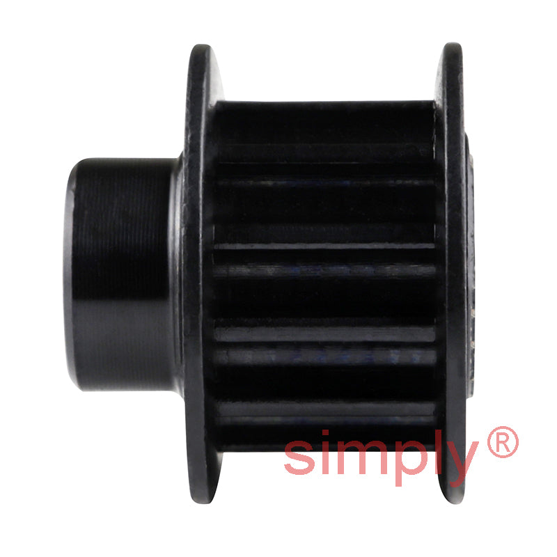 P12-5M-09F - 5mm Pitch 12 Tooth Flanged HTD Type Steel Pilot Bore Timing Pulley for 9mm Wide Belts