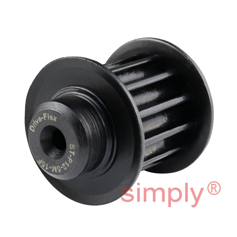 P12-5M-15F - 5mm Pitch 12 Tooth Flanged HTD Type Steel Timing Pulley for 15mm Wide Belts
