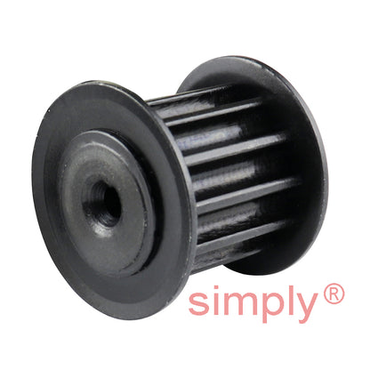 P12-5M-15F - 5mm Pitch 12 Tooth Flanged HTD Type Steel Timing Pulley for 15mm Wide Belts