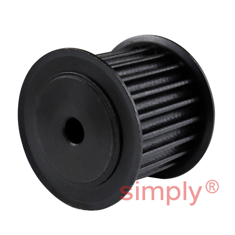 P21-5M-25F - 5mm Pitch 21 Tooth Flanged HTD Type Steel Pilot Bore Timing Pulley for 25mm Wide Belts