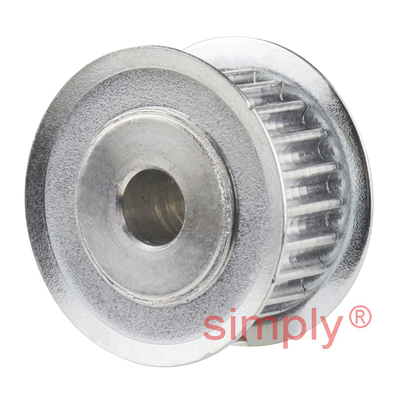 P22-3M-09F - 3mm Pitch 22 Tooth Flanged HTD Type Aluminium Pilot Bore Timing Pulley for 9mm Wide Belts