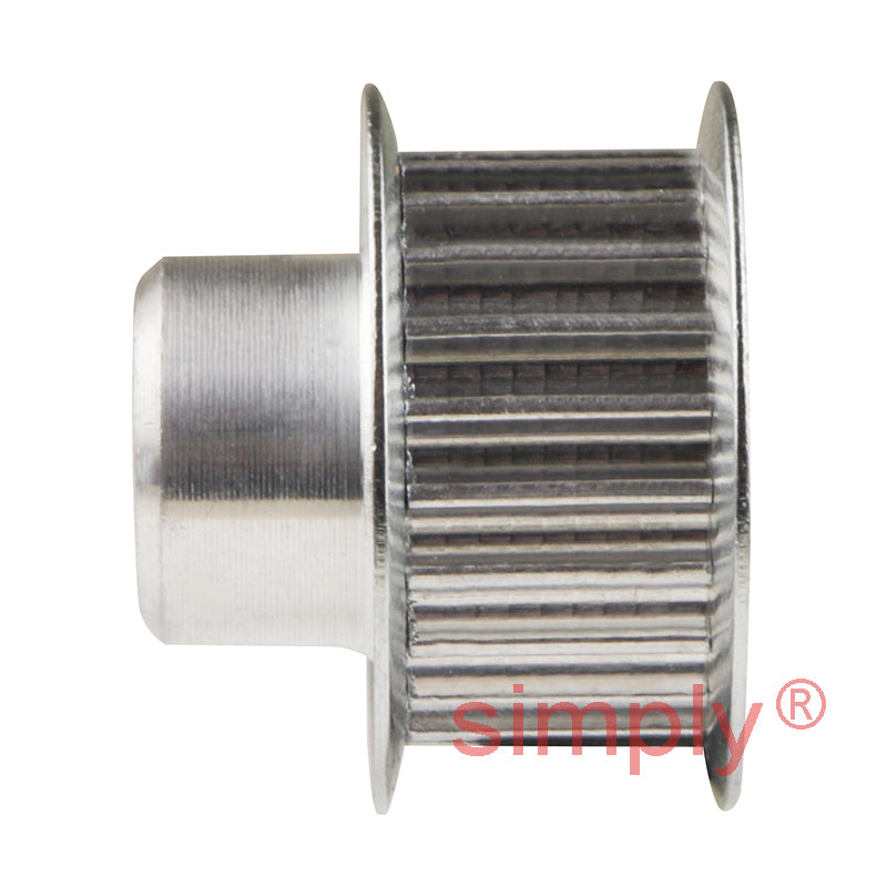 P22-3M-09F - 3mm Pitch 22 Tooth Flanged HTD Type Aluminium Pilot Bore Timing Pulley for 9mm Wide Belts