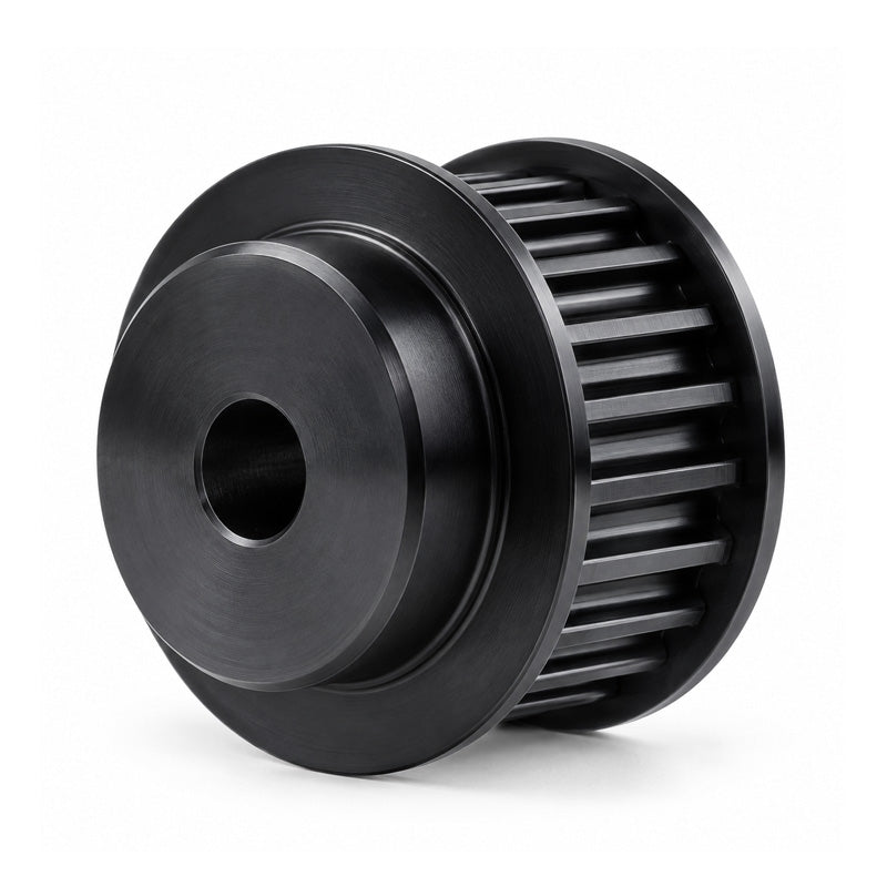 P22-8M-50F - 8mm Pitch 22 Tooth Flanged HTD Type Steel Pilot Bore Timing Pulley for 50mm Wide Belts