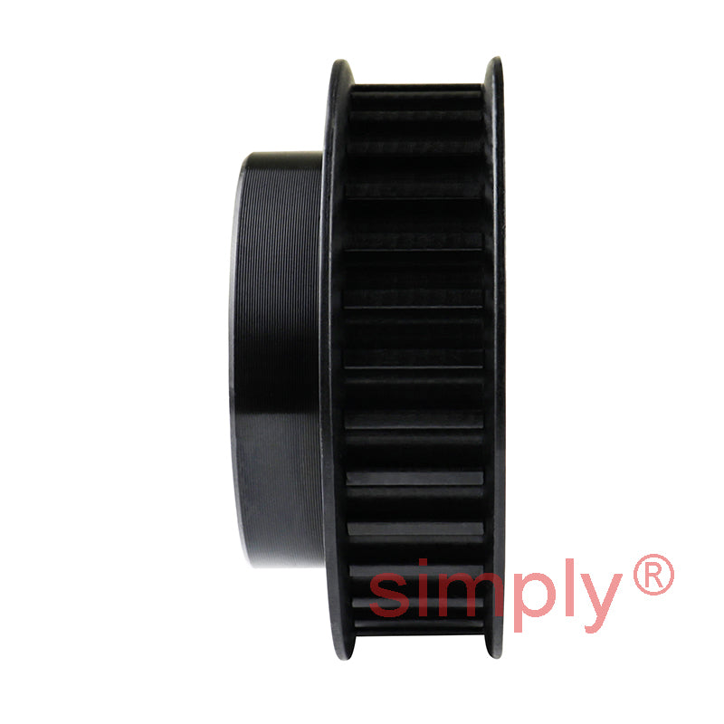 P24-5M-09F - 5mm Pitch 24 Tooth Flanged HTD Type Steel Pilot Bore Timing Pulley for 9mm Wide Belts