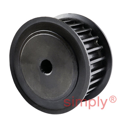 P24-5M-15F - 5mm Pitch 24 Tooth Flanged HTD Type Steel Pilot Bore Timing Pulley for 15mm Wide Belts