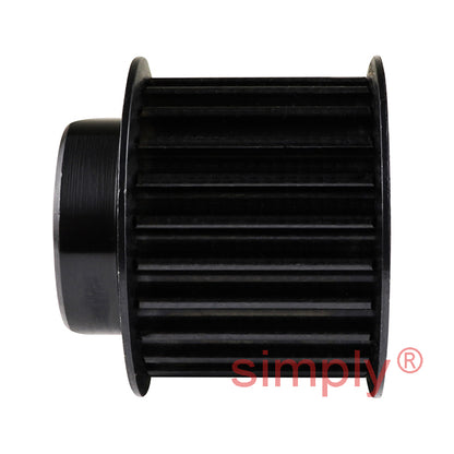 P24-5M-25F - 5mm Pitch 24 Tooth Flanged HTD Type Steel Pilot Bore Timing Pulley for 25mm Wide Belts