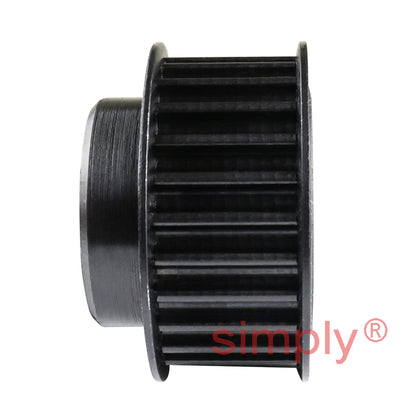 P26-5M-15F - 5mm Pitch 26 Tooth Flanged HTD Type Steel Pilot Bore Timing Pulley for 15mm Wide Belts