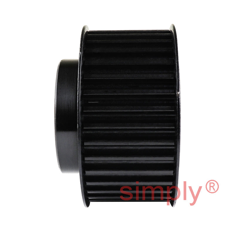 P36-5M-25F - 5mm Pitch 36 Tooth Flanged HTD Type Steel Pilot Bore Timing Pulley for 25mm Wide Belts