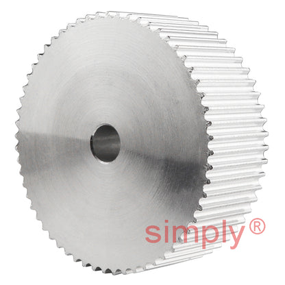 P60-3M-15 - 3mm Pitch 60 Tooth Flangeless HTD Type Aluminium Pilot Bore Timing Pulley for 15mm Wide Belts