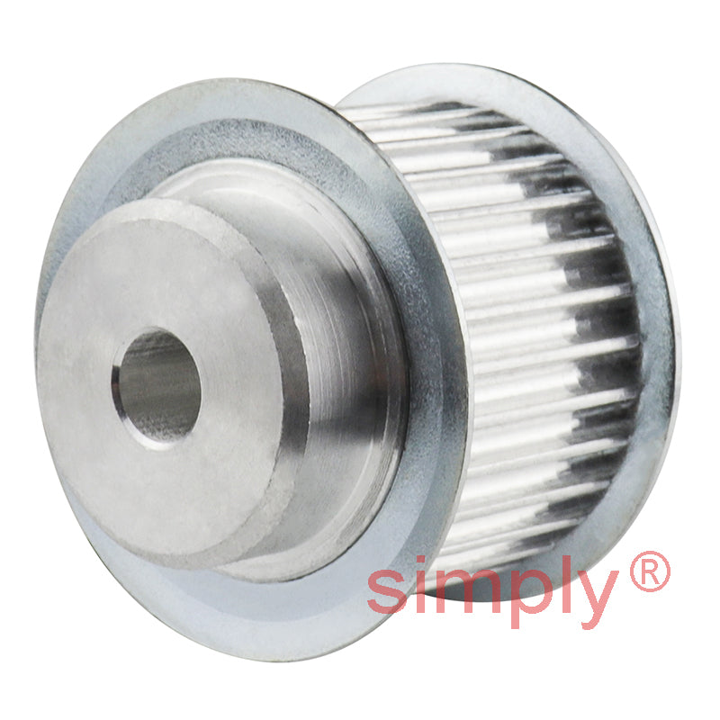 Drive-Flex P21-3M-15F - 3mm Pitch 21 Tooth Flanged HTD Type Aluminium Pilot Bore Timing Pulley for 15mm Wide Belts