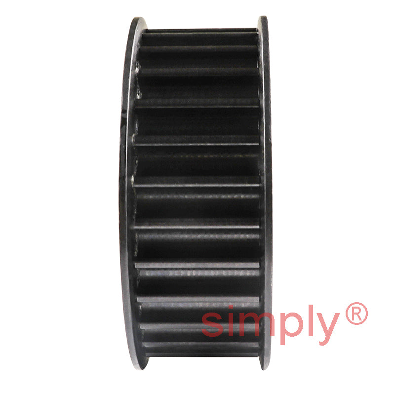 TL28-8M-20F - 8mm Pitch 28 Tooth Flanged HTD Type Steel Taper Bore Timing Pulley for 20mm Wide Belts