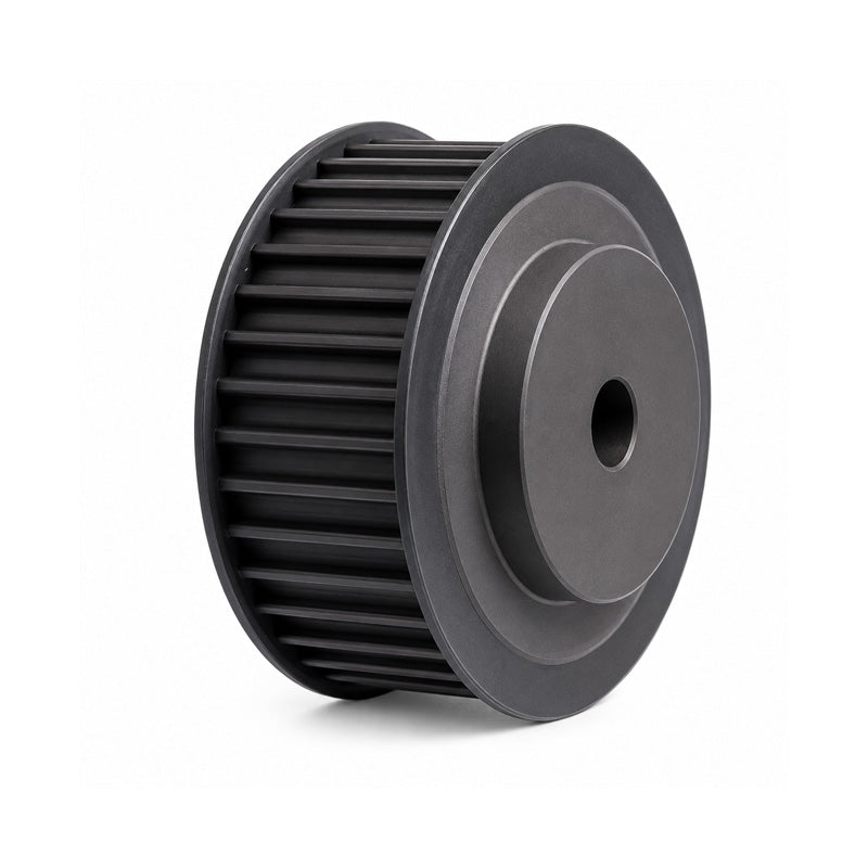TL30-H-200F - 1/2 inch Pitch 30 Tooth Flanged Tapered Bore Steel Timing Pulley for 2 inch Wide Belts