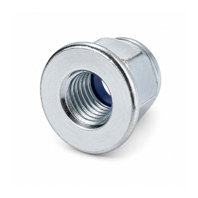 Unifix M5x8 - Class 8 Steel Insert Flange Nut DIN 6926 with 0.8mm Pitch and Bright Zinc Plated Finish - Allow 2-3 Days
