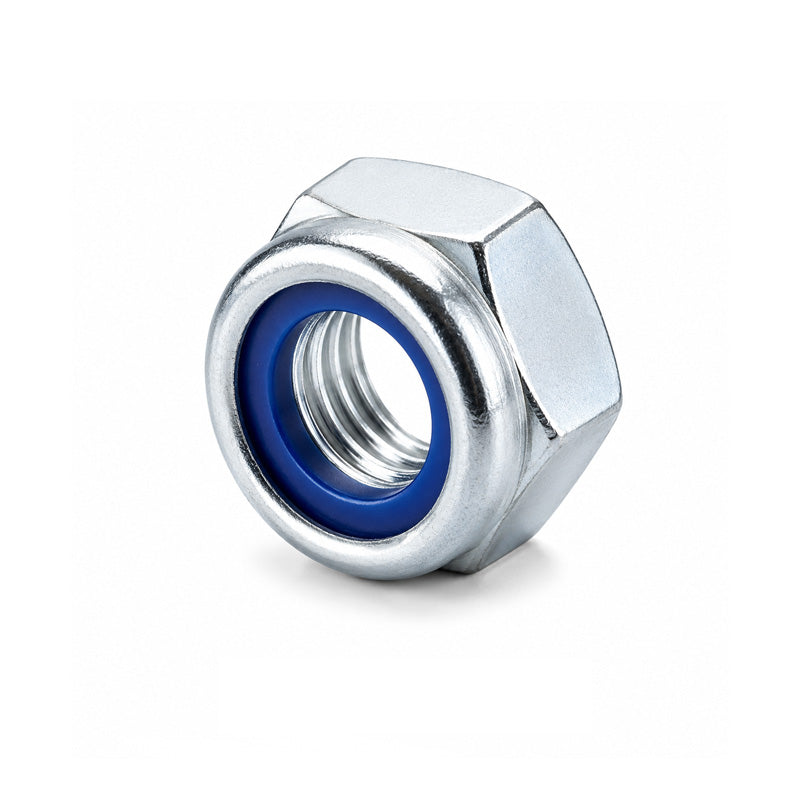Unifix M10x17 - Class 10 Steel Insert Nut DIN 985 with 1.5mm Pitch and Galvanised Finish - Allow 2-3 Days