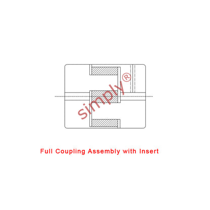 Major Brand L100B/L100B Pilot Bored Jaw Coupling Assembly Max Bore 35mm with Nitrile Rubber Insert