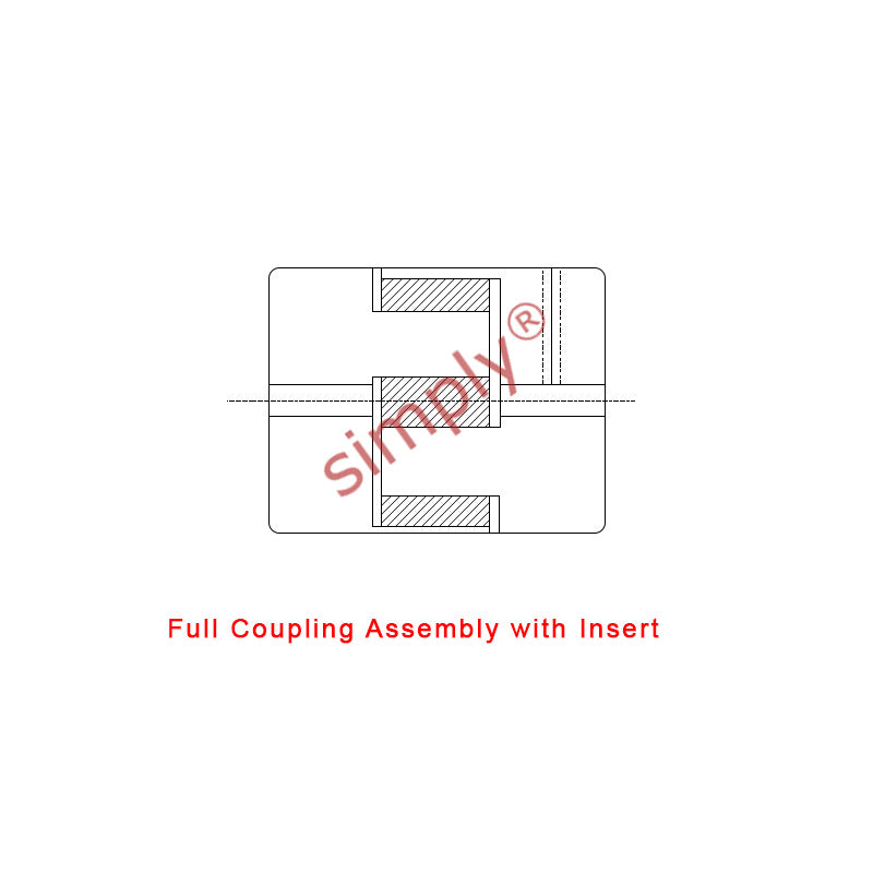 Major Brand L110B/L110B Pilot Bored Jaw Coupling Assembly Max Bore 42mm with Nitrile Rubber Insert