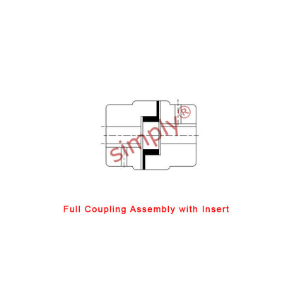 Major Brand L190B/L190B Pilot Bored Jaw Coupling Assembly Max Bore 55mm with Nitrile Rubber Insert