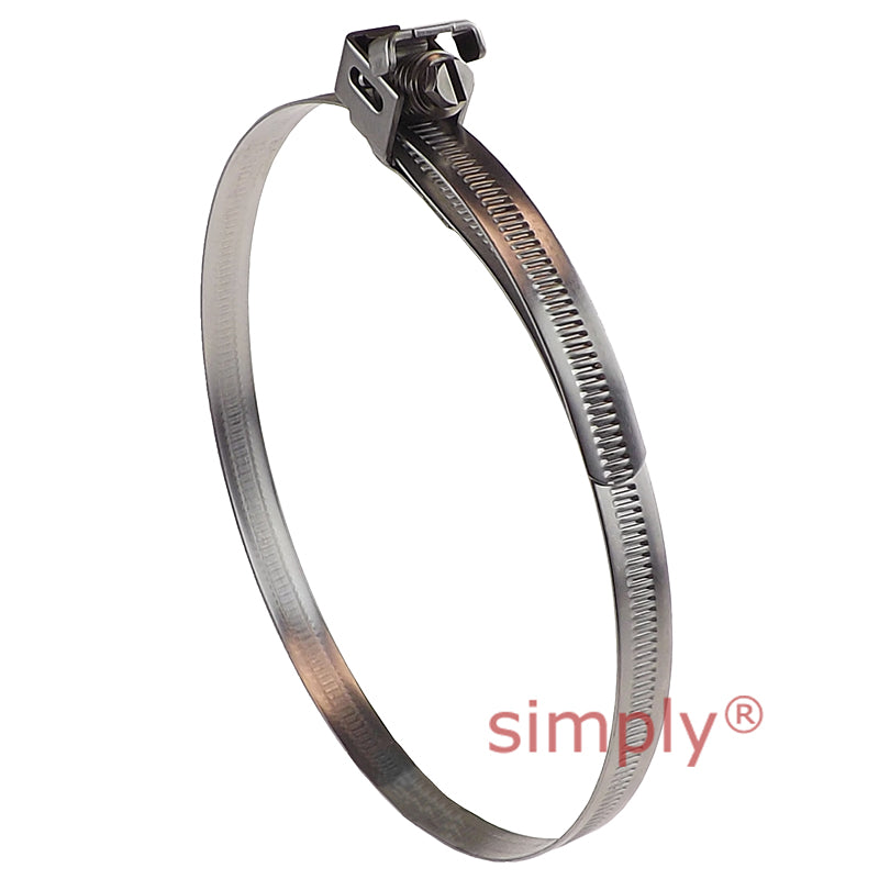 CAS250SS 304 Stainless Steel Jubilee Quick Release Captive Strap Adjustment Range 50mm-250mm Band Width 11mm