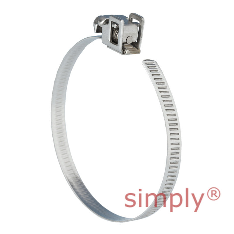 FLS300SS 304 Stainless Steel Jubilee Quick Release Fliplock Strap Adjustment Range 50mm-300mm Band Width 7mm