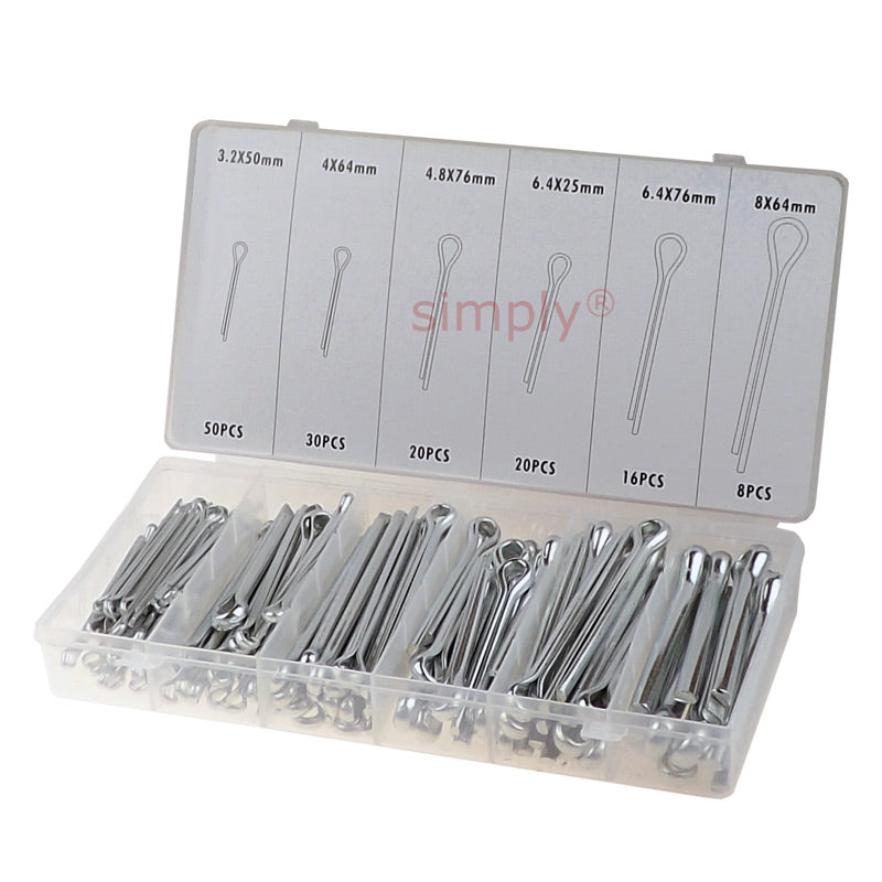 144 Piece Large Cotter Pin Assorted Kit